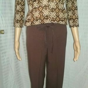 Outfit/Moe mos sz sm top &brown pants w26 / 28